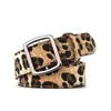 Cinturón de moda con estampado de leopardo para mujer, hebilla de pasador, decorativo para cintura de jeans, moda estudiantil, cinturón de pantalón personalizado, cinturón coreano versátil