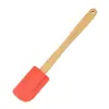 Mango de Madera Plano Set de Herramientas de Silicona para Hornear Mini Horneado de 8 Piezas Raspador Brocha de Aceite Espátula Cuchara Raspador Pequeño