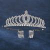 Super Flash Garra Infantil Diamante Coroa Liga Incrustada Pente de Cabelo de Strass e Pente Princesa Presente de Aniversário Joias da Moda Coroa
