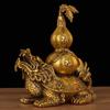 Enfeite de Cuia Dragão Tartaruga de Bronze, Tartaruga Dourada da Fortuna, Cuia Tartaruga para Sala de Estar, Hall de Entrada, Escritório, Artesanato em Bronze