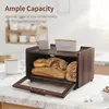 Caja de Pan de Bambú Caja de Almacenamiento de Pan de Madera para Cocina Caja de Almacenamiento de Mesa Caja de Almacenamiento de Alimentos de Madera Maciza para Escritorio