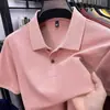 2026 Verano Nuevo Estilo Camiseta de Manga Corta de Algodón Puro Polo de Cuello Camisero de Manga Corta de Verano Top de Manga Corta de Color Puro