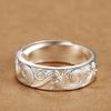 Anillo Xiangyun Ziqi Donglai para Hombre Moderno Ins Personalizado Anillo Individual para Hombre Moda Antiguo Retro Anillo Repujado