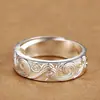 Anillo Xiangyun para Hombre Moderno Ins Nicho Personalidad Moda Antiguo Vintage Anillo Individual para Hombre Anillo Púrpura Qi Donglai