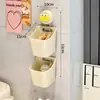 Caixa de Armazenamento de Cozinha com Ventosa para Cebolas, Gengibre e Alho, Prateleira de Parede, Cesta Organizadora de Temperos para Gengibre e Alho, Cesta Suspensa sem Furos