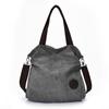 Bolsa Casual Europeia e Americana Feminina Simples Artística de Lona Portátil Ombro Transversal Bolsa Feminina de Lona de Grande Capacidade com Múltiplas Camadas