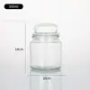 Taza de vidrio para vela perfumada lista para usar, botella de hongo, taza Yangji, recipiente para vela de soja con tapa, taza de vela vacía