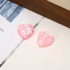 Parches creativos de resina de corazón pequeño y fresco Materiales para joyería DIY Corazón transparente con purpurina Pinzas para el pelo Gomas para el pelo Accesorios