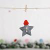 Nuevos suministros de decoración navideña, colgante de tela no tejida tejida, adornos para árbol de Navidad, colgante decorativo con escena de anciano