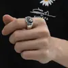 Suministro de Comercio Electrónico Transfronterizo Anillo de Números Romanos Billar Negro 8 Elegante Moda Popular Joyería de Mano Lote de Joyería