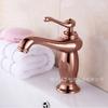 Herrajes para baño, grifo de agua fría y caliente totalmente de cobre, grifo para lavabo de pedestal antiguo europeo, oro rosa dorado, fabricantes en lote