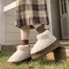 Pantuflas de Algodón Fáciles de Poner, Forradas de Felpa, Botas de Nieve de Suela Gruesa, Botas para Mujer, Ins de Invierno, Zapatos de Algodón Versátiles y Cálidos de Caña Corta para que las Mujeres los Usen Afuera