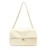 26S Bolso Pequeño Estilo Chanel de Cuero Texturizado CF para Debajo del Brazo, Bolso Tote de Alta Gama para Viajes Diarios, Bolso de Hombro Moderno de Gran Capacidad