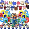 Decoración Suministros Fiesta de Cumpleaños Temática Sonic Edge Banner Bandera de Pastel Set de Globos Transfronterizo