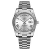 Marca Kangluowei Moda Tendencia Reloj para Hombre Comercio Exterior Correa de Acero Sólido Corona Esfera Colorida Reloj de Cuarzo