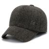 Chapéu de Lã com Aba Larga com Proteção para Orelhas e Pescoço, Chapéu Masculino Quente para Meia-Idade e Idosos, Boné de Baseball Espessado, À Prova de Frio, Moderno e Estiloso