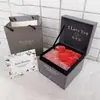Caja de joyería con lazo, flor de rosa, paño de pulido de plata, certificado, bolso de mano, collar, pulsera, anillo, pendientes (no se vende individualmente)