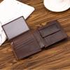 Cross-border Retro Cowhide Carteira Masculina Multifuncional Cartão Moeda Moeda Porta-moedas RFID Anti-roubo Carteira Europeia e Americana
