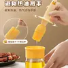 Cepillo de Aceite para el Hogar Resistente a Altas Temperaturas Botella de Aceite Integrada Vidrio Grado Alimenticio Cocina Panqueques Horneado Barbacoa Cepillo de Silicona Horneado