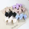 Pinza para el cabello con lazo de seda de alta gama estilo coreano Peine para peinar flequillo dulce que reduce la edad Accesorios para el cabello para el viaje diario Suave