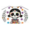 Capas Halloween Pretas Infantis Unissex Feitas Sob Medida de Fábrica com Estampa de Caveira e Cordão, Roupas Estilo Europeu e Americano