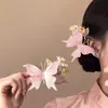 "Sussurros de Mel Borboleta" Presilha de Cabelo Flor de Borboleta Azul Doce para Mulheres! Novos Acessórios de Cabelo Laterais Qipao Estilo Retro Chinês