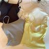 Camisola de Tirantes Grande con Hilo, Espalda Hueca sin Espalda para Mujer, Una Pieza, Almohadilla para el Pecho, Sexy, Ajustada, Adelgazante, Espalda Hermosa, Top Interior