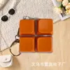 Llavero de Teclado Mecánico con Forma de Rejilla de Colores Arcoíris, Llavero con Forma de Rejilla de Colores Macarrón Sin Iluminación