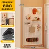 Estante de almacenamiento con panel perforado, estante de pared para entrada, escritorio de computadora de pared para estudio, estante de almacenamiento de escritorio decorativo, estante de exhibición