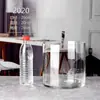 Vaso de Vidro Cilíndrico Transparente Branco para Arranjo de Flores, Decoração de Bar, Centros de Mesa de Casamento, Vaso de Bambu Hidropônico e Outros Usos