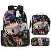 Mochila Cabeza de Taza Cuphead Mochila Escolar Mochila Estampada para Estudiantes de Primaria y Secundaria Grados 4-5-6 Bolso Lonchera Estuche