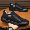 Zapatos sin cordones para hombre, Zapatos planos de verano transpirables de punto volador, Deportivos casuales ligeros de malla tejida de suela suave, Venta al por mayor