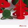 Árvore de Natal Tecido Não Tecido Verde e Vermelho Não Tecido Ornamento Tridimensional para Mesa Decoração de Tecido de Feltro Ornamento de Árvore de Natal