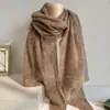 Cachecol de Cashmere Italiano Estampado Clássico Old Money de Cashmere Xale Tricotado Outono e Inverno Roupa Externa Feminina