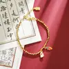 Nova pulseira de ouro antigo pulseira de contas disco cenoura coelho luxo leve joia feminina de alta qualidade de longa duração sem desbotar