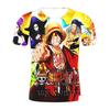 Amazon Comercio Exterior Explosiones Camiseta Impresión 3D Tendencia Europea y Americana Camiseta de Manga Corta para Hombre Una Pieza Camiseta Casual para Hombre