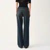 Jeans de Pierna Ancha con Abertura Media Azul Oscuro Retro 2026 para Mujer de Cintura Alta con Diseño de Abertura Pantalones Rectos de Longitud Completa