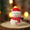 Decoração de Bolo Simples de Natal 2025 Enfeites Fofos de Boneco de Neve Pequeno Pinguim Decoração de Floco de Neve de Natal de Inverno Plug-In
