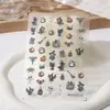 Adesivos Decorativos Halloween Transfronteiriços Doces Fantasma Desenho Animado Padrão Pequeno Adesivos Porta-Caneta de Mão Adesivos para Unhas de Manicure