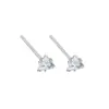 Brincos de Prata 925 com Quatro Garras para Mulheres Acessíveis de Luxo Ins Brincos de Piercing de Orelha de Ponta Simples e Compactos Brincos Populares de Nicho