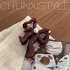 Elegante y Exquisito Pasador de Lazo, Dulce Pasador para el Cabello de Acetato Espesado con Perlas, Pinza de Tiburón de Cabello de Gama Alta en la Parte Posterior de la Cabeza
