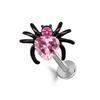 Gaibei Europeu e Americano transfronteiriço Aranha lip nail out e acessórios de lábios que mudam de cor lip nail em forma de coração lip nail de aço inoxidável joia para piercing corporal