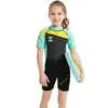 Traje de buceo para niños de otoño e invierno, de una pieza, de 2,5 mm, de manga corta, cálido y resistente al sol, para medusas.