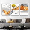 Pintura Decorativa para Sala de Estar Pintura de Parede de Fundo para Sofá Pintura de Parede Suspensa Moderna Simples Mural Estilo Nórdico Quarto Parede Tríptico