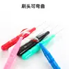 Cepillo para pestañas nuevo transfronterizo cepillo interdental cepillo interdental mini cepillo para cejas de color 10 piezas un paquete