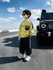 Conjunto de primavera y otoño para niños, conjunto de mezclilla, estilo coreano, conjunto de dos piezas moderno y elegante para niños, adecuado tanto para niños pequeños como mayores, para comercio electrónico transfronterizo