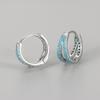 Brinco de Argola Dupla com Zircônia Europeu e Americano Cravejado com Diamantes para Mulheres Simples Comércio Exterior Elegante Personalizado Argola de Orelha Estilo Hong Kong Nicho Brincos Versáteis para Mulheres