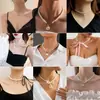 Joyería Transfronteriza Europea y Americana Más Vendida Collar de Perlas de Lujo Ligero Estilo Dulce y Fresco Cadena para Clavícula con Lazo de Cinta Amor