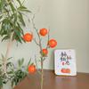 Simulação festiva pequena mini decoração de caqui mini sala de estar Caqui Ruyi Ano Novo flor artificial flor falsa decoração buquê