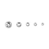 999 Plata Pura Cuentas de Luz Cuentas Redondas Plata Lisa Cuentas Sueltas Sencillas Huecas Redondas Accesorios de Joyería Versátiles Cuentas Espaciadoras para Abalorios DIY